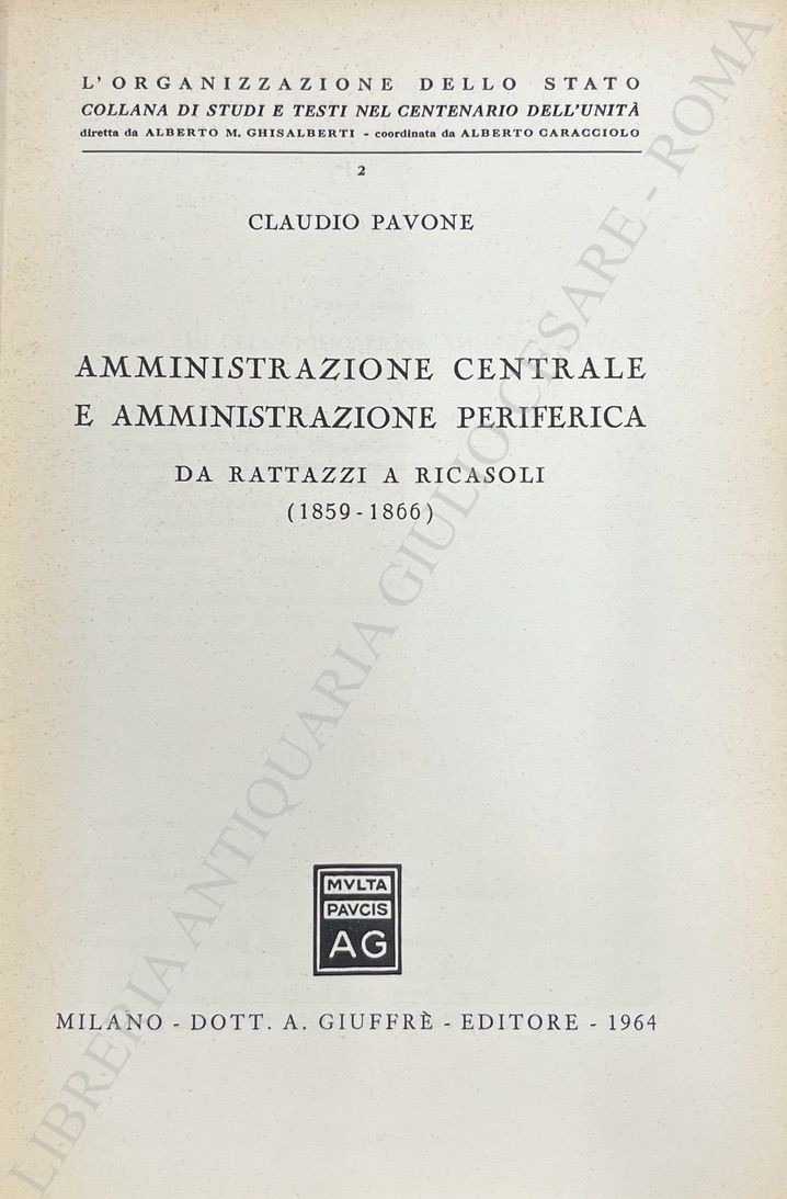 Amministrazione centrale e amministrazione periferica