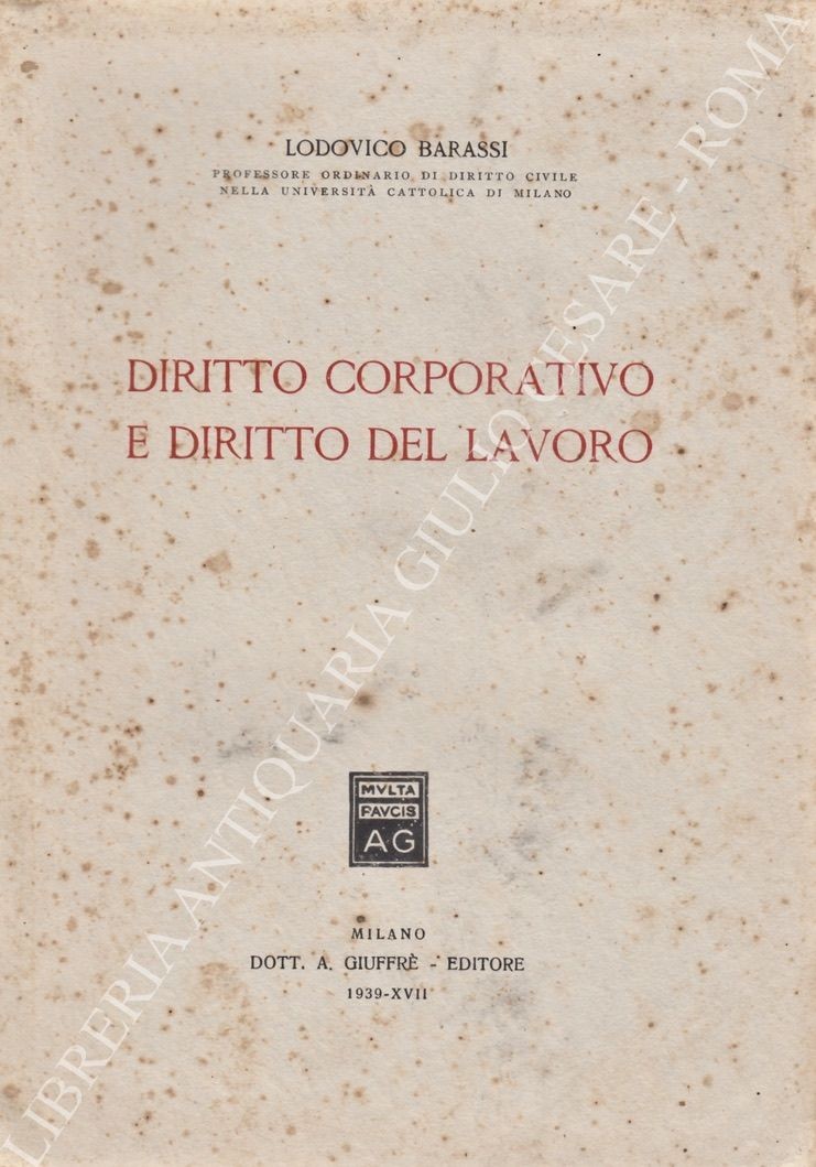 Diritto corporativo e diritto del lavoro