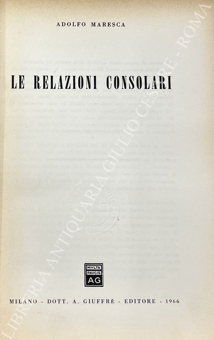 Le relazioni consolari