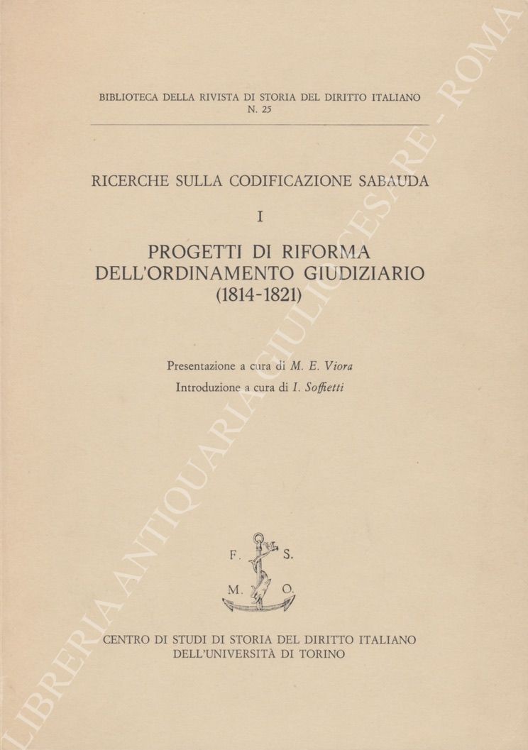 Ricerche sulla codificazione sabauda