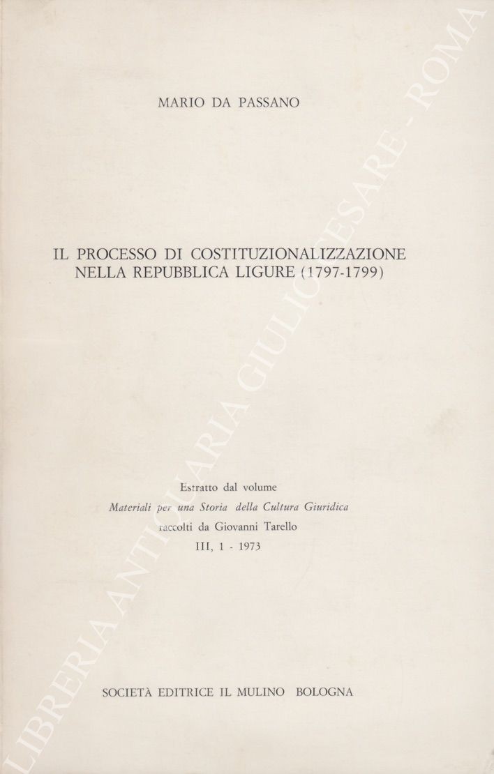 Il processo di costituzionalizzazione nella Repubblica Ligure 