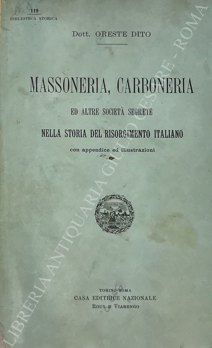 Massoneria carboneria ed altre società segrete 