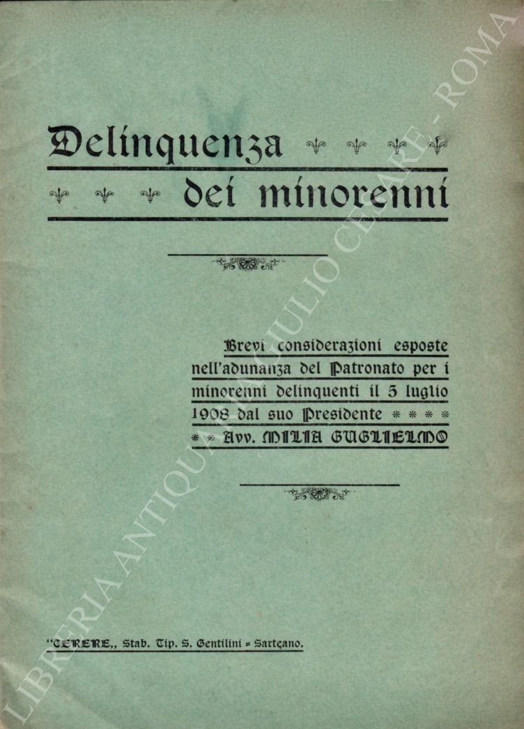 Delinquenza dei minorenni