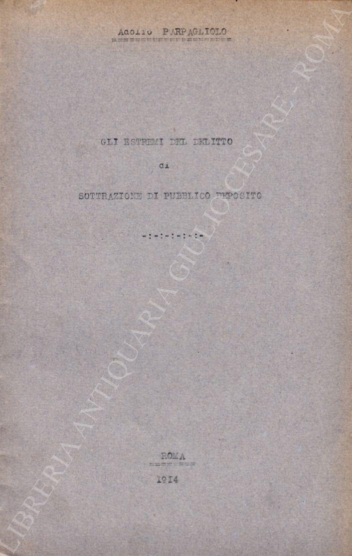 Gli estremi del delitto di sottrazione di pubblico deposito