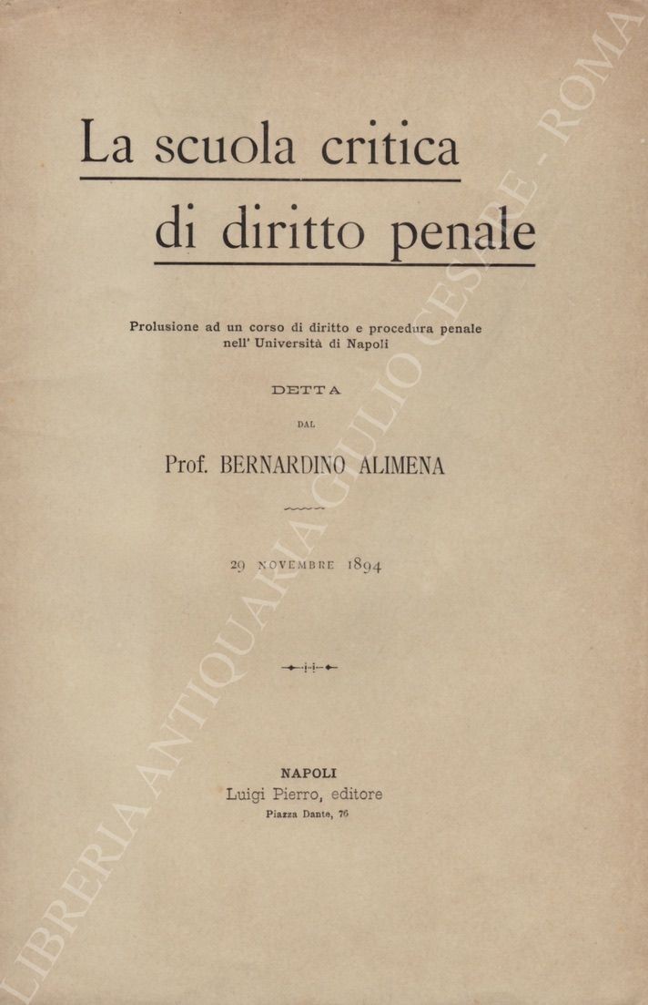 La scuola critica di diritto penale