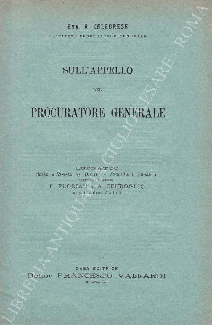 Sull'appello del procuratore generale