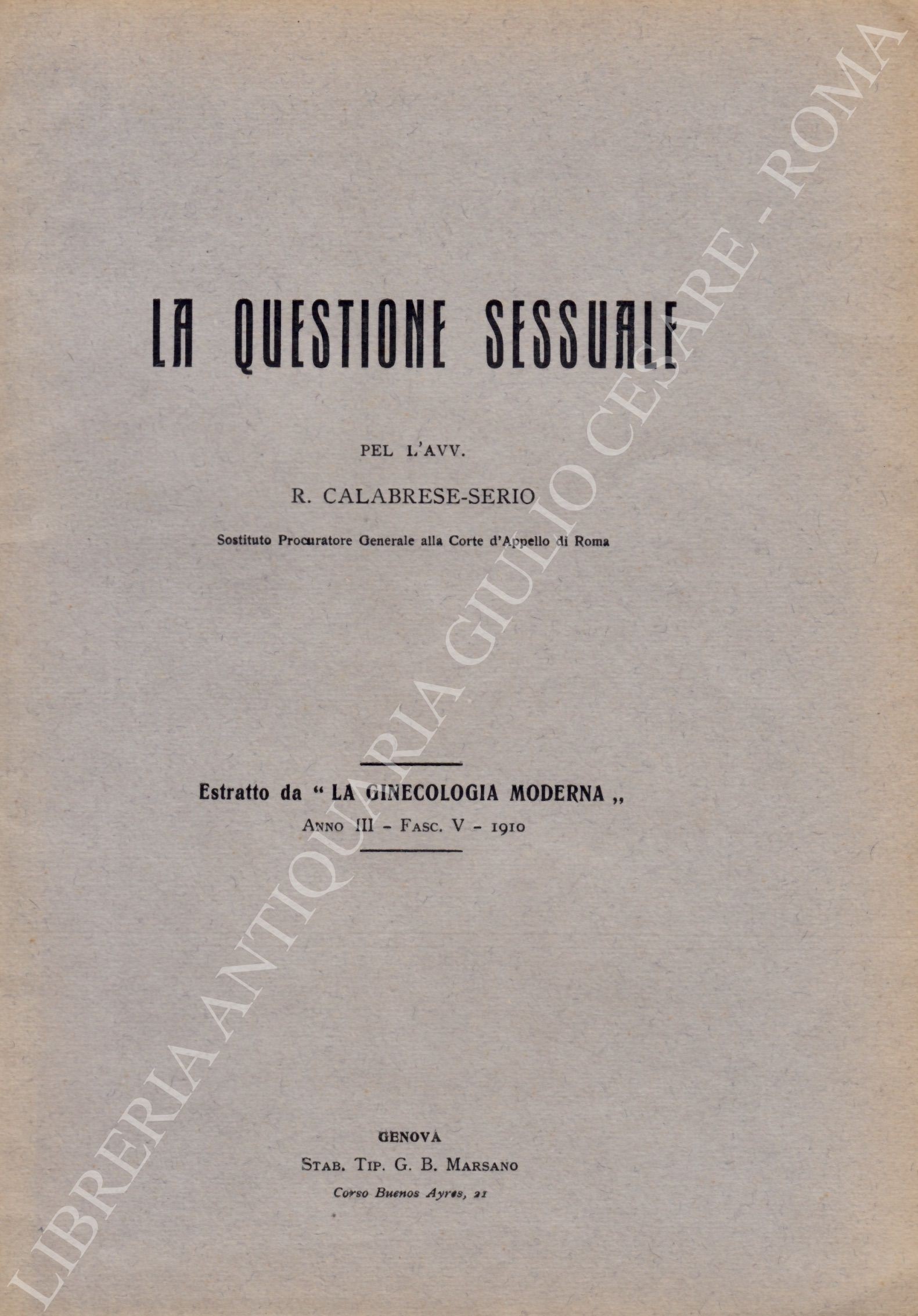 La questione sessuale