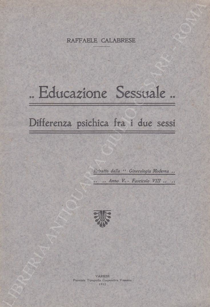 Educazione sessuale. Differenza psichica fra i due sessi