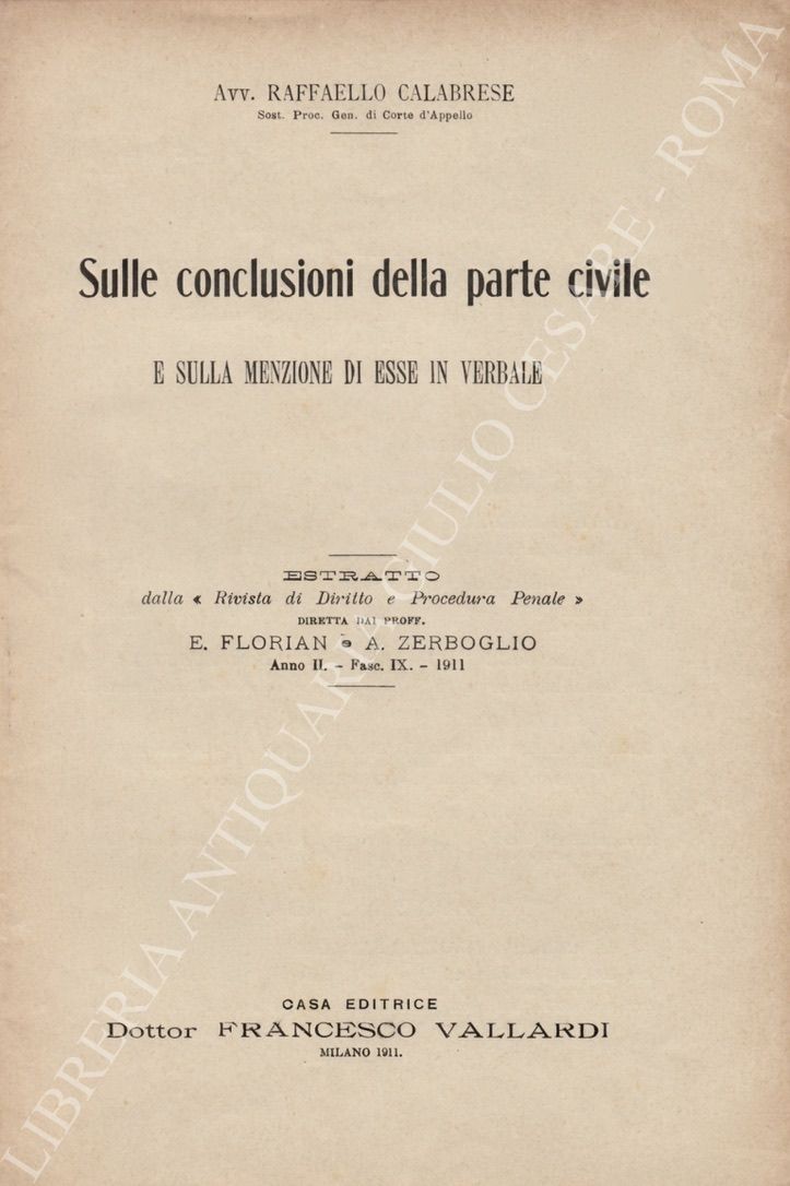 Sulle conclusioni della parte civile