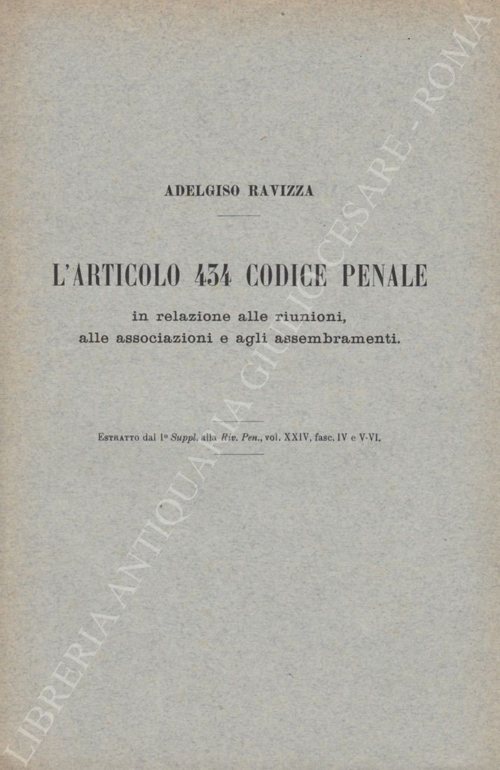L'articolo 434 Codice Penale