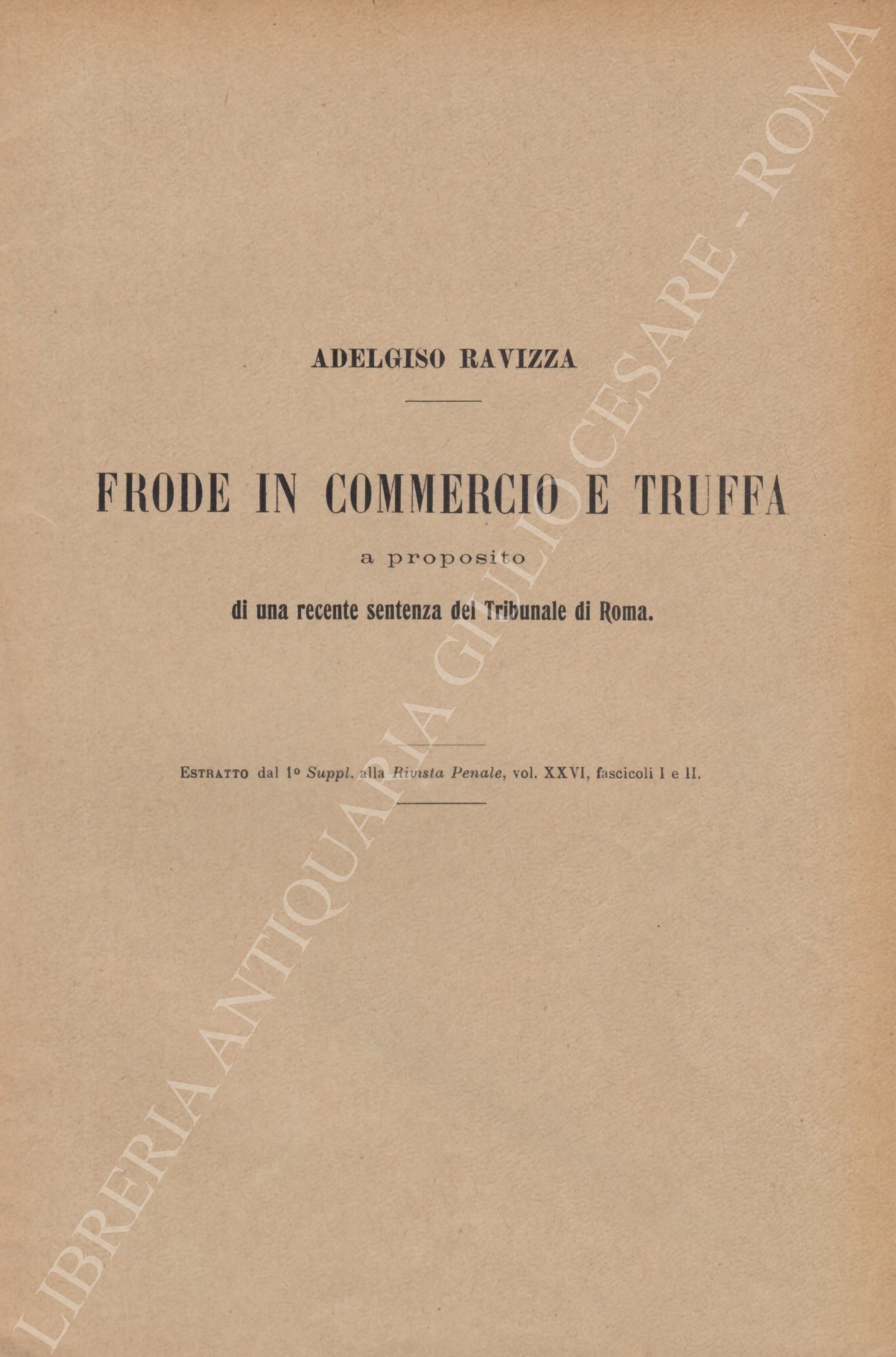 Frode in commercio e truffa