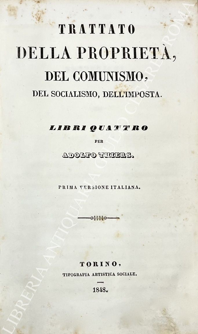 Trattato della proprietà, del comunismo, del socialismo
