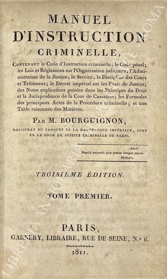 Manuel d'instruction criminelle