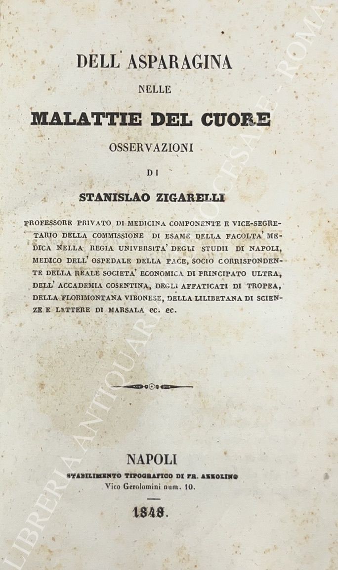 Dell'asparagina nelle malattie del cuore