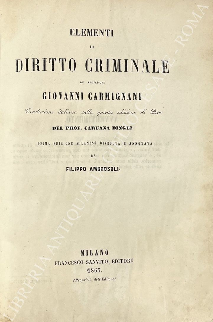 Elementi di diritto criminale