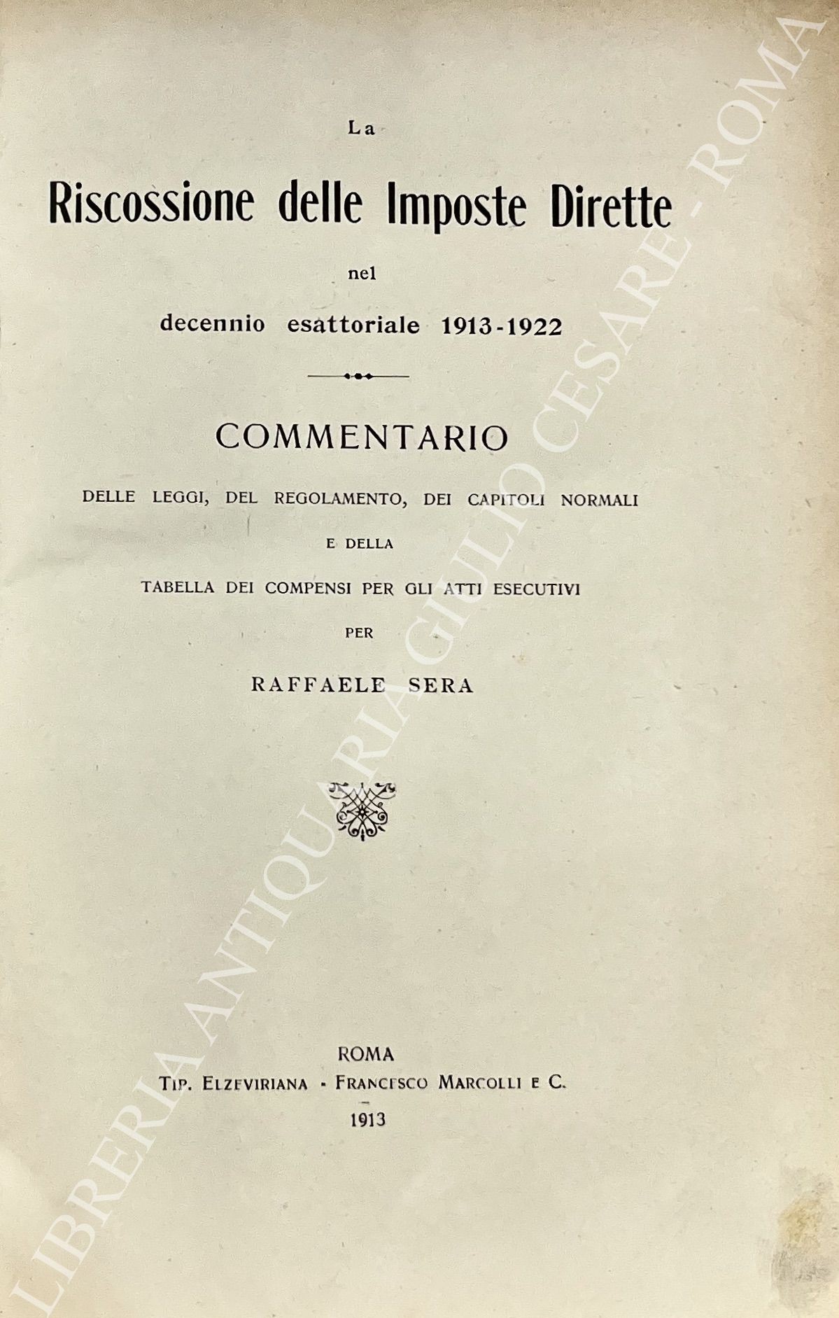 La Riscossione delle Imposte Dirette