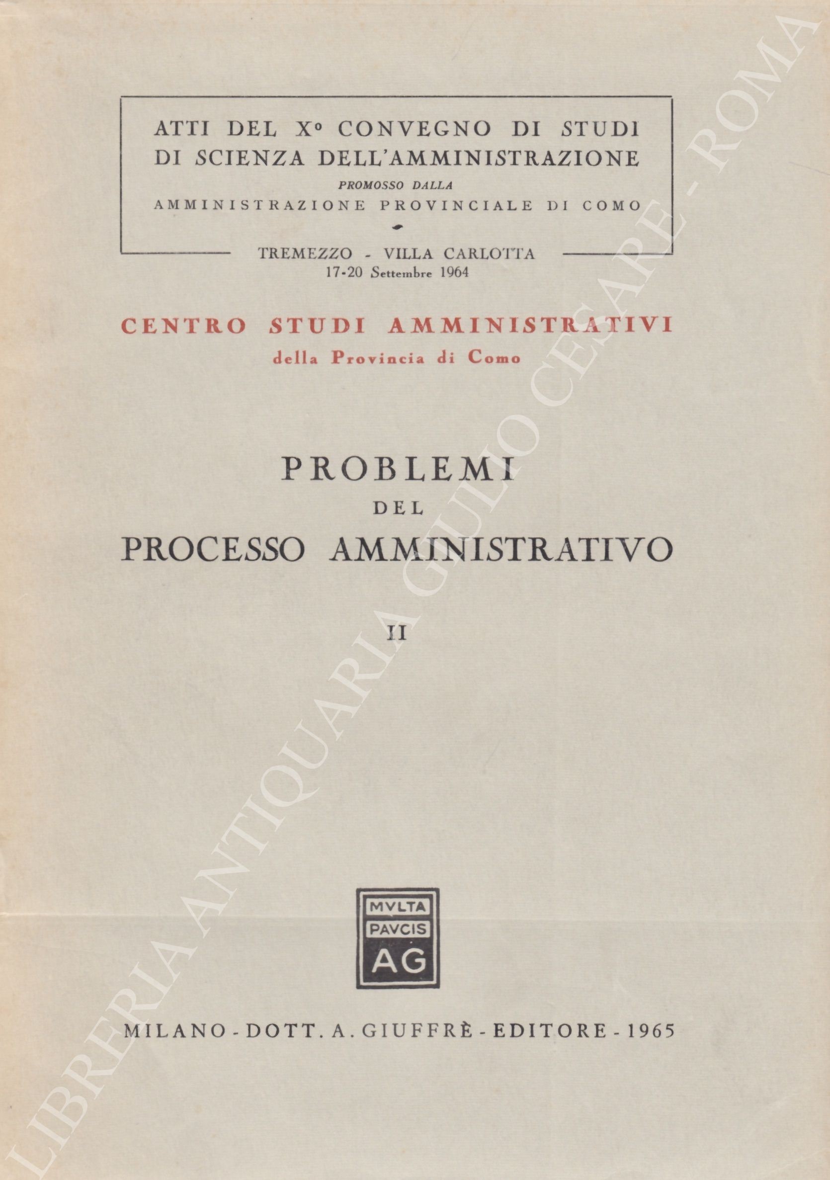 Problemi del processo amministrativo