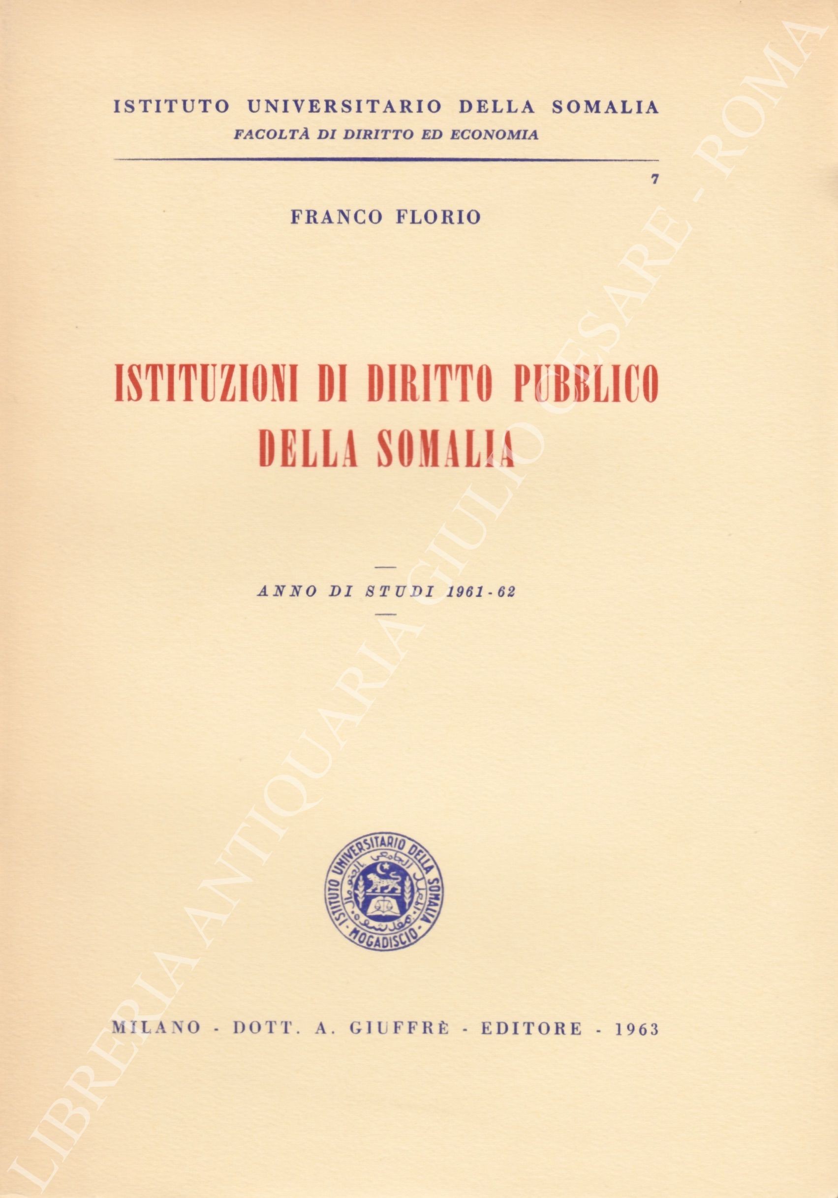 Istituzioni di diritto pubblico della Somalia