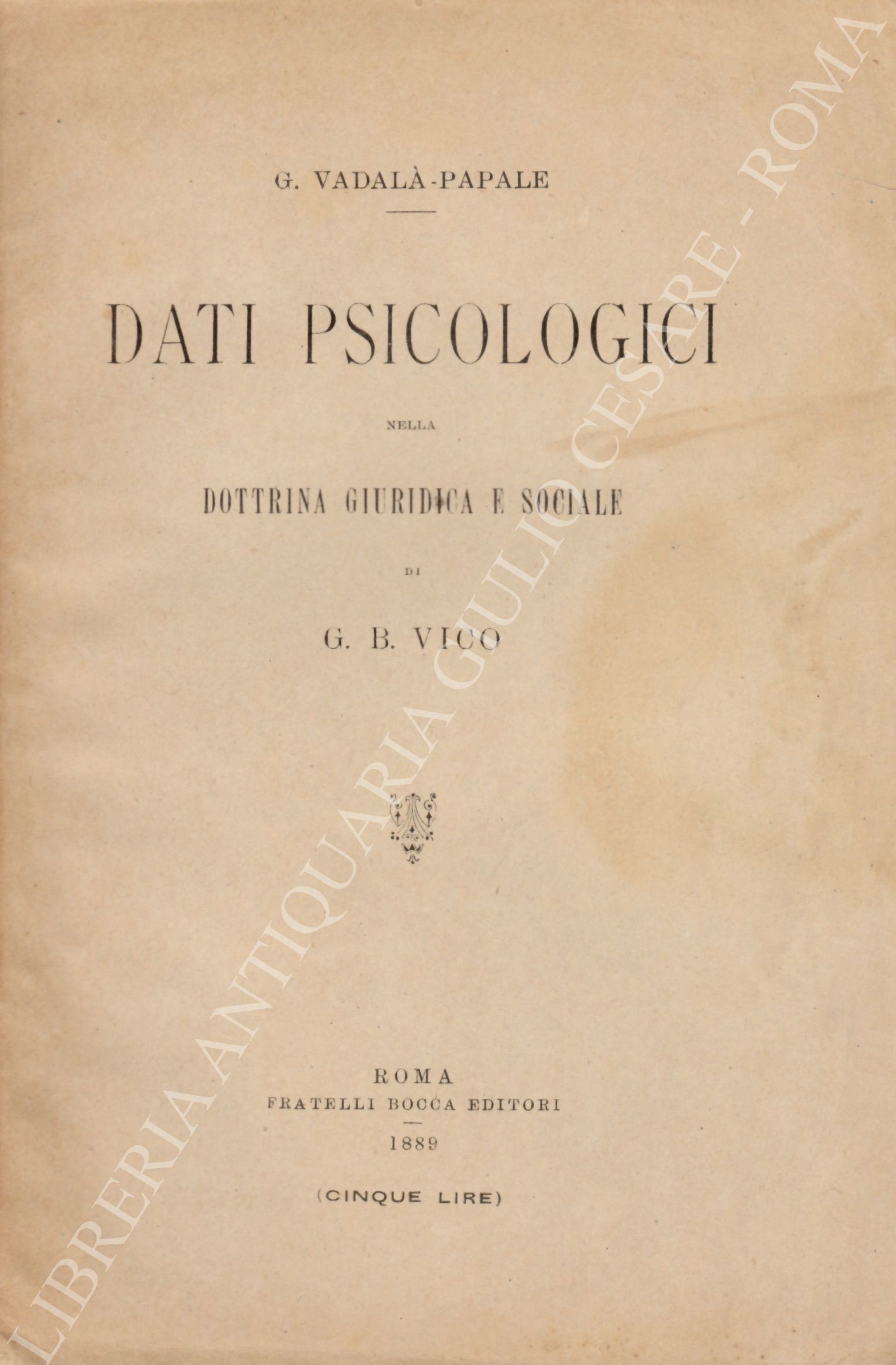 Dati psicologici nella dottrina giuridica e sociale