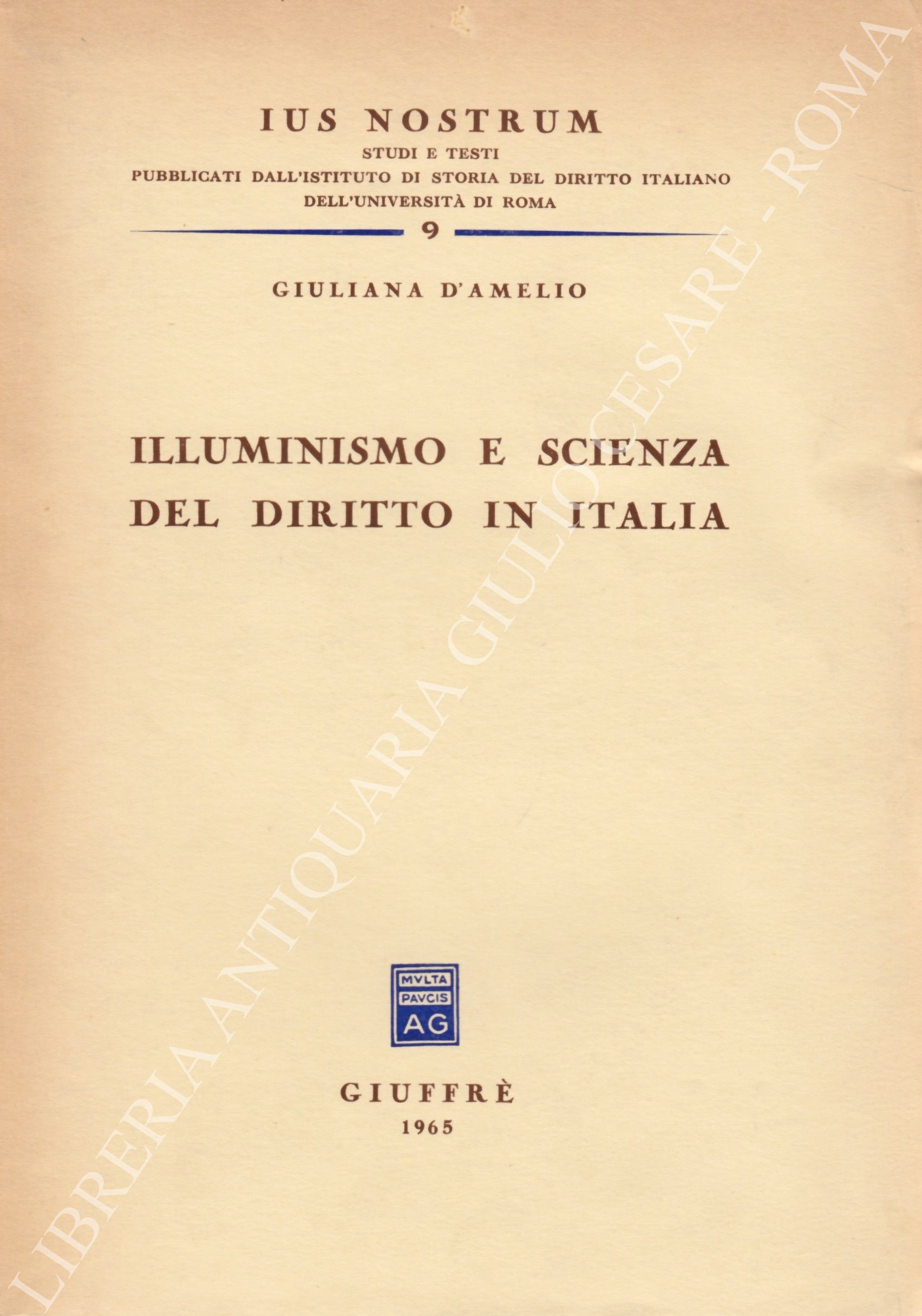 Illuminismo e scienza del diritto in Italia