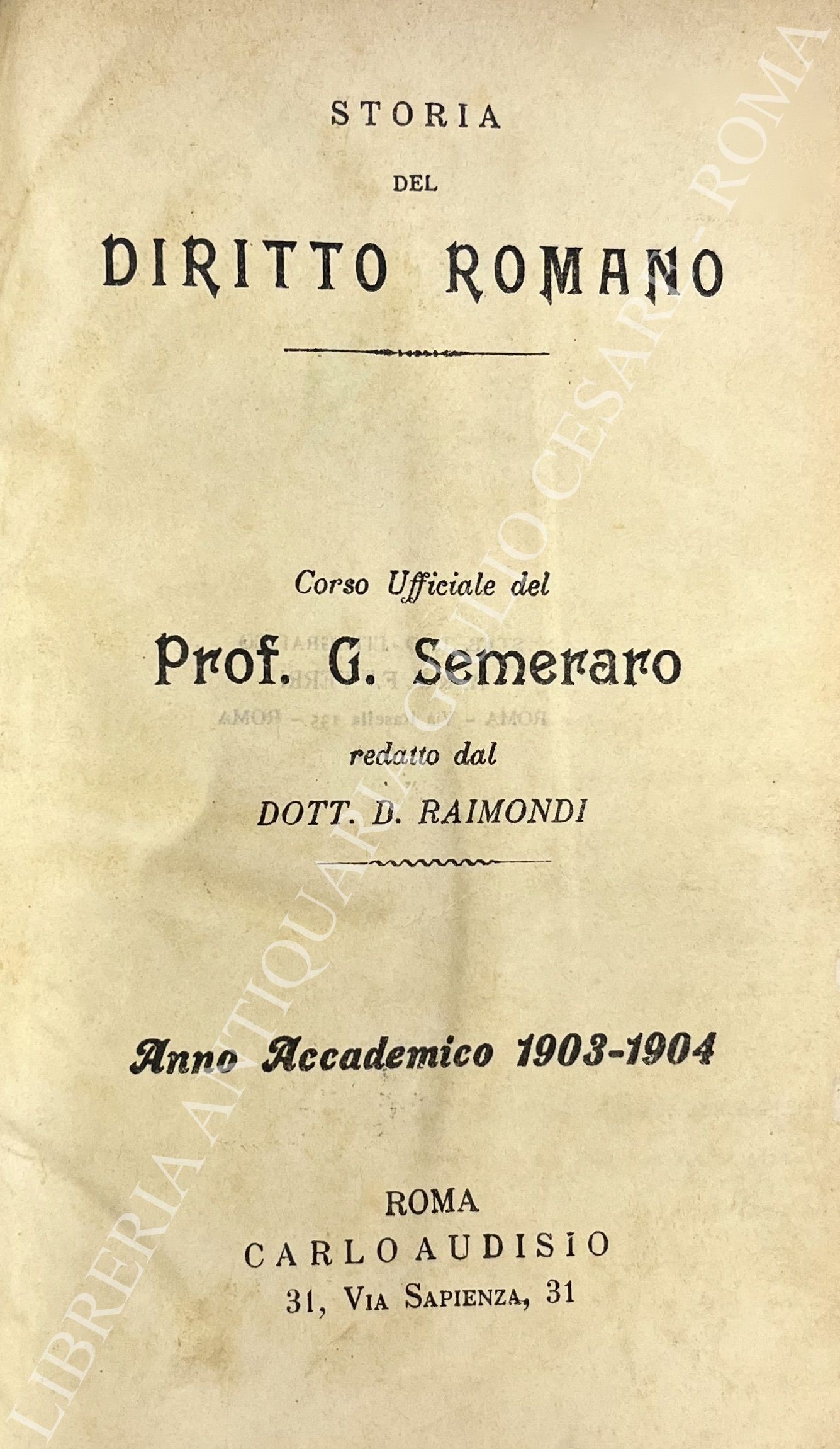 Storia del Diritto Romano