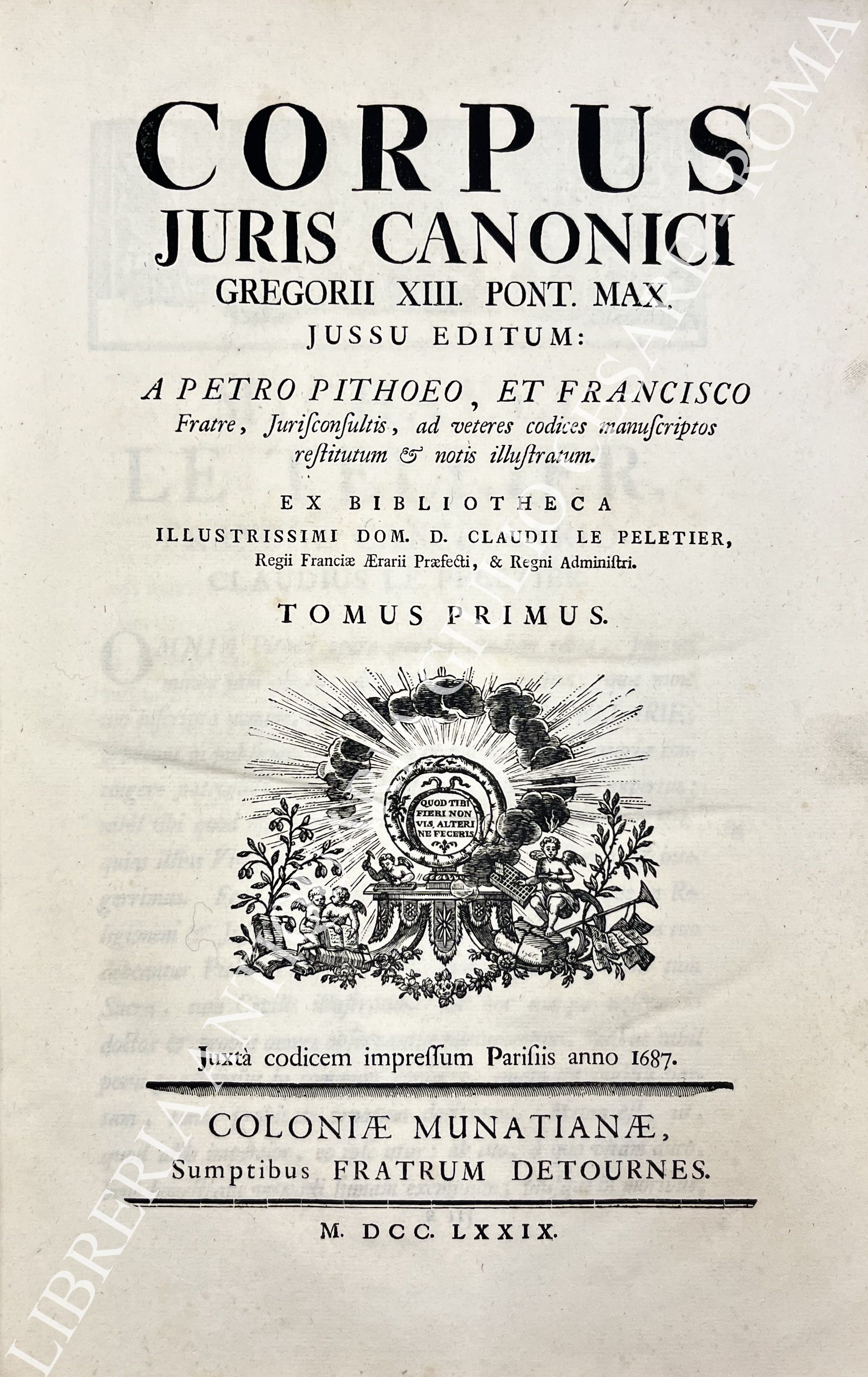 Corpus Juris canonici Gregorii XIII Pont. Max. jussu editum