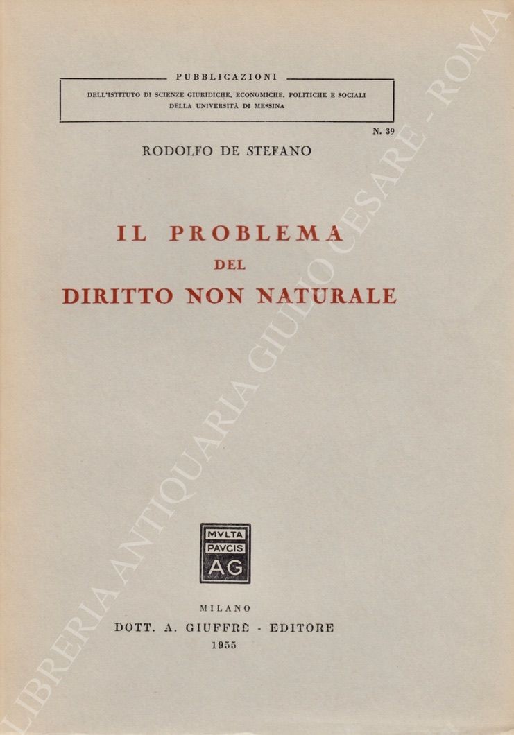 Il problema del diritto non naturale