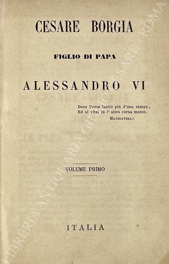 Cesare Borgia figlio di papa Alessandro VI 