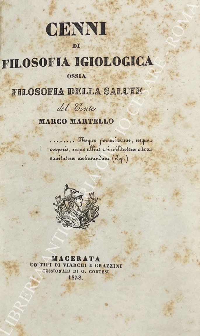Cenni di filosofia igiologica ossia filosofia della salute