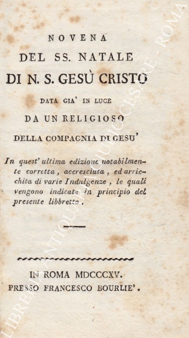 Novena del SS. Natale di N.S. Gesù Cristo