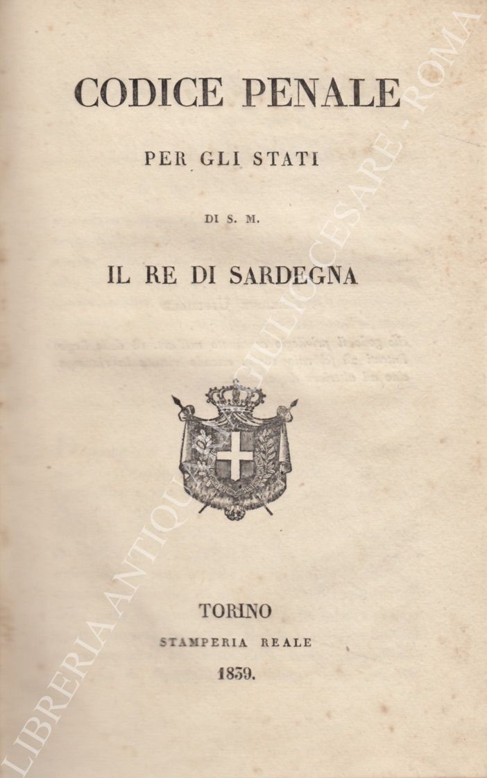 Codice penale per gli Stati di S.M. il Re di Sardegna