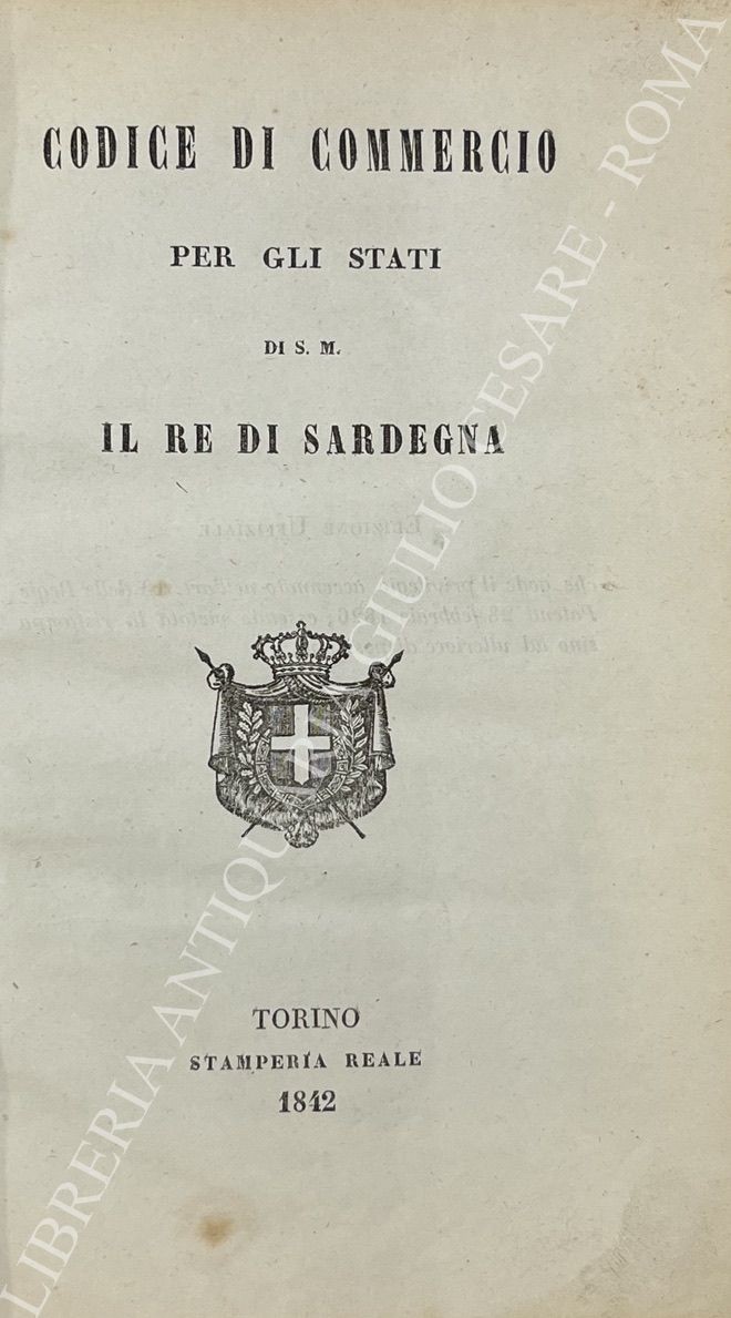 Codice di commercio per gli Stati di S.M. il Re di Sardegna