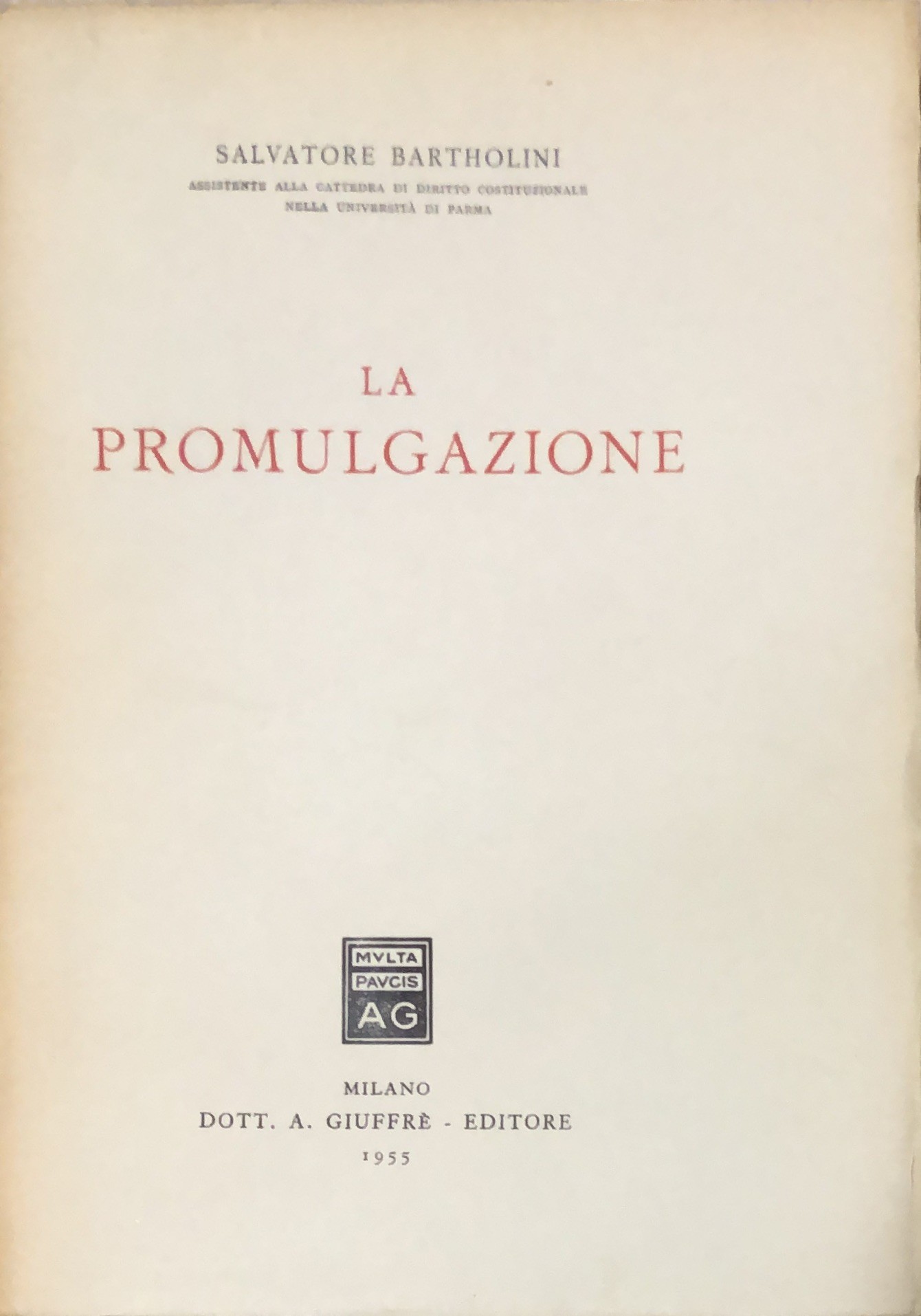La promulgazione
