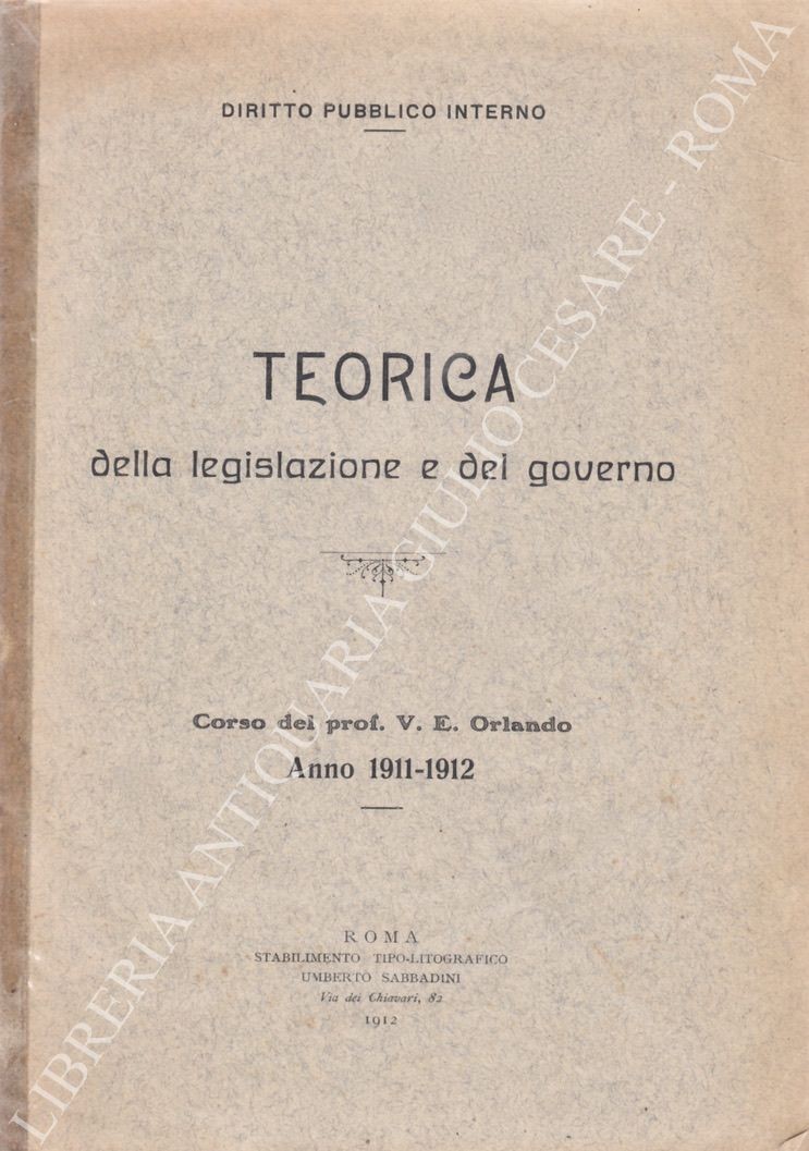 Teorica della legislazione e del governo