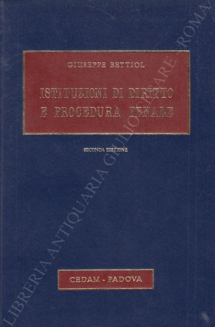 Istituzioni di diritto e procedura penale