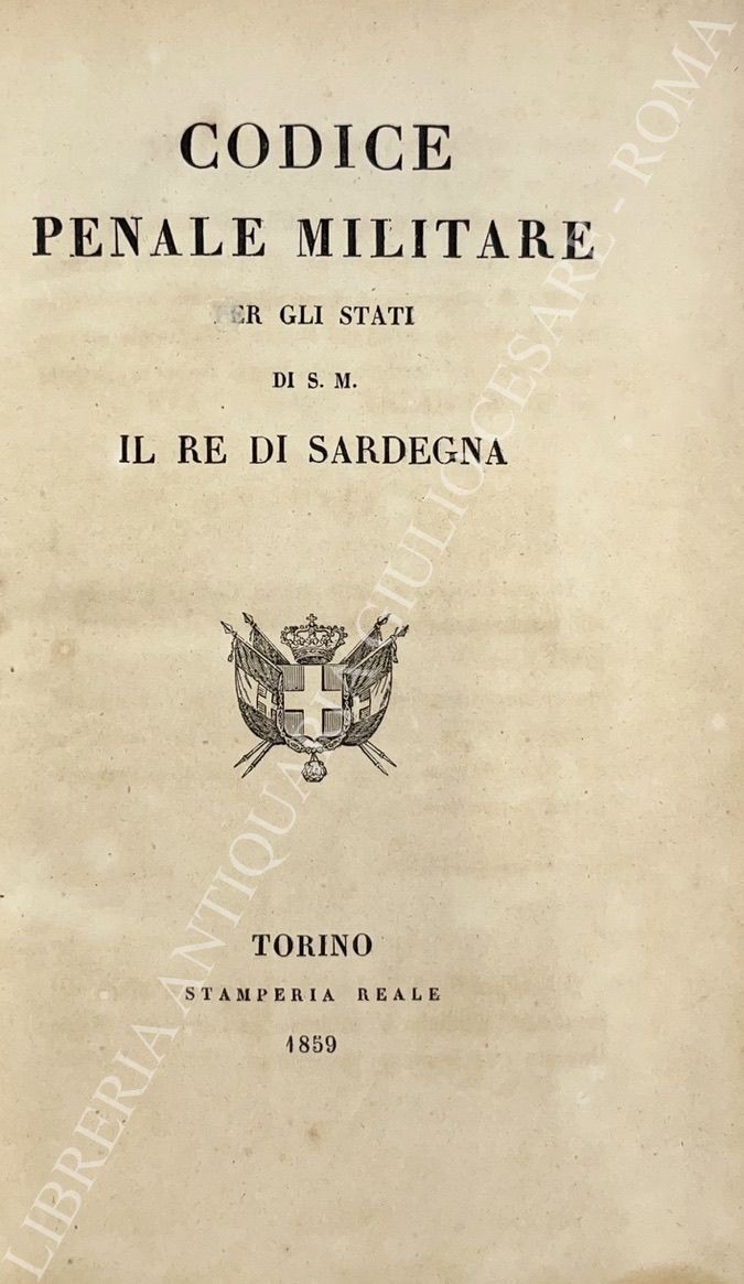 Codice penale militare per gli Stati di S.M. il Re di Sardegna
