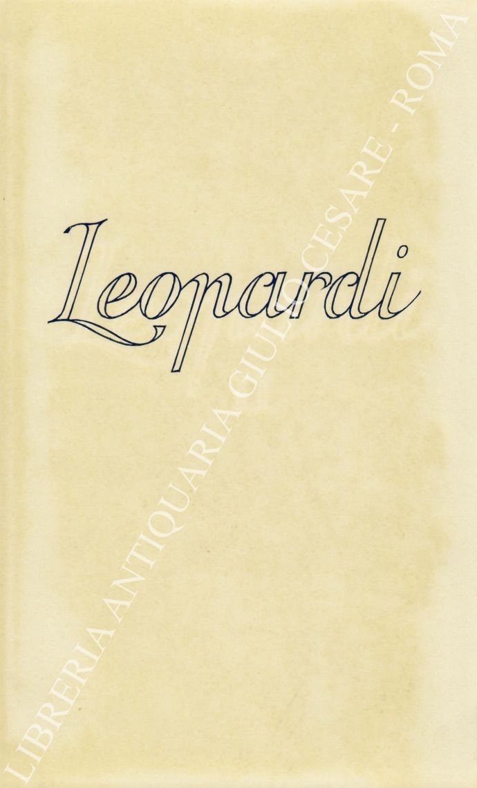 Tutte le opere di Giacomo Leopardi