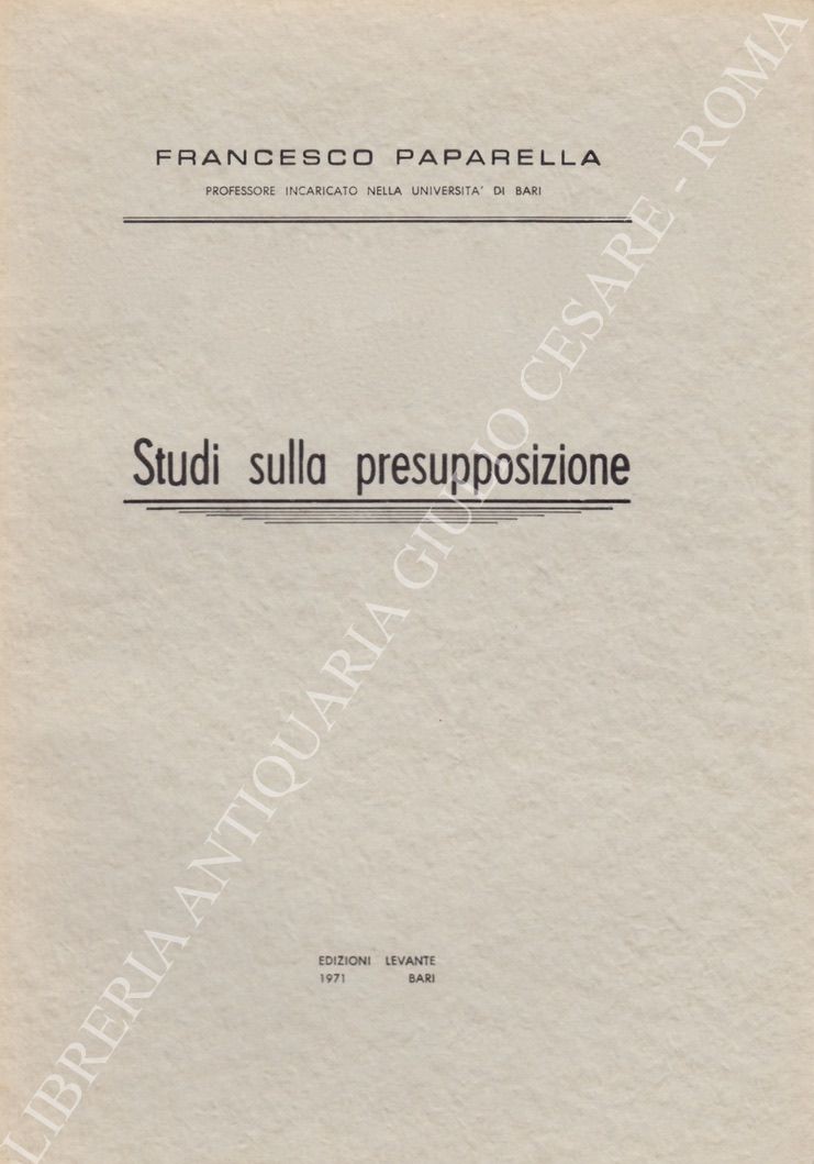Studi sulla presupposizione