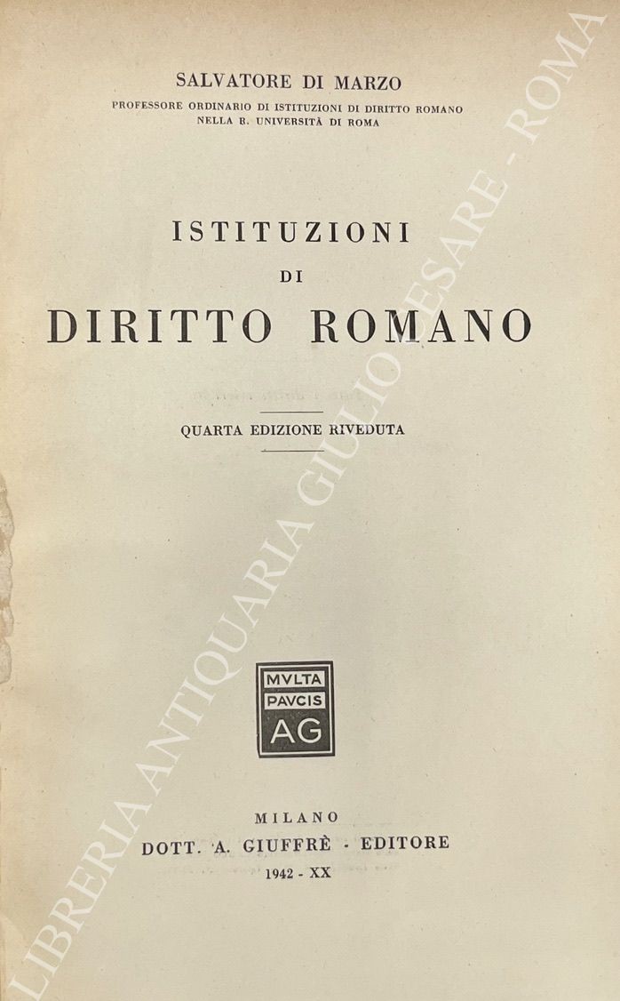 Istituzioni di diritto romano