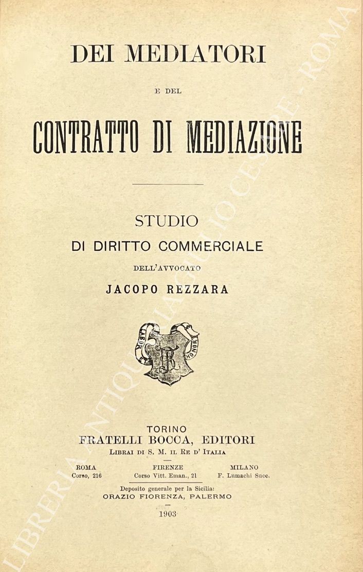 Dei mediatori e del contratto di mediazione