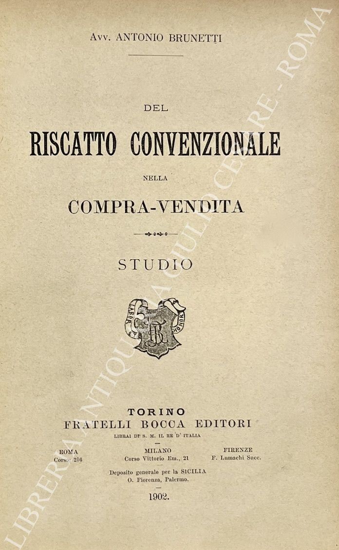 Del riscatto convenzionale nella compra - vendita