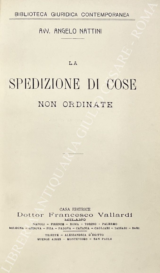 La spedizione di cose non ordinate