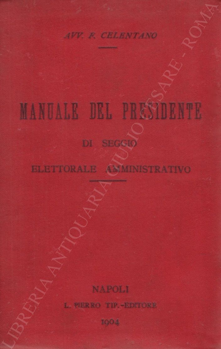 Manuale del Presidente di seggio elettorale amministrativo