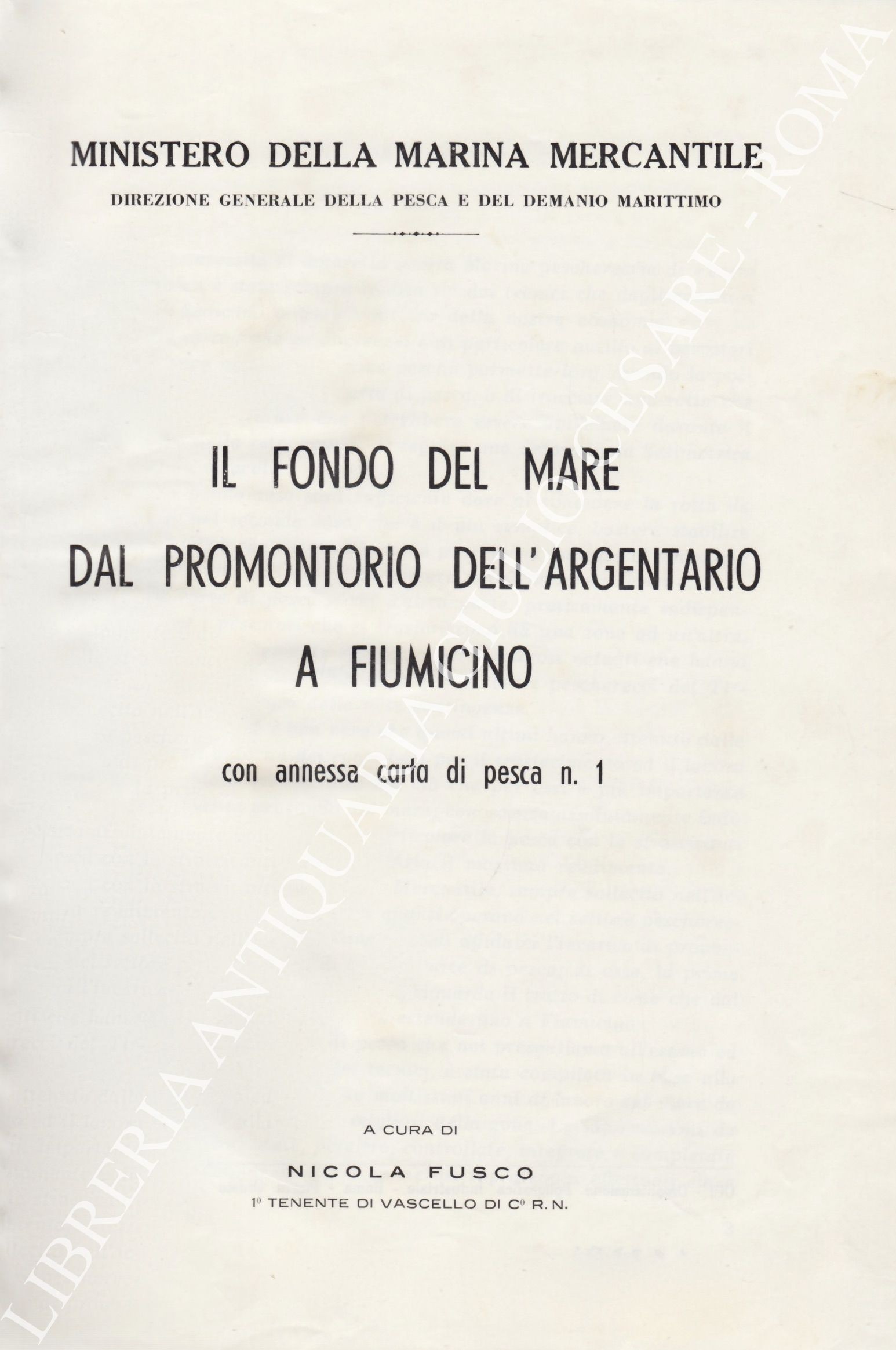 Il fondo del mare dal promontorio dell'Argentario a Fiumicino