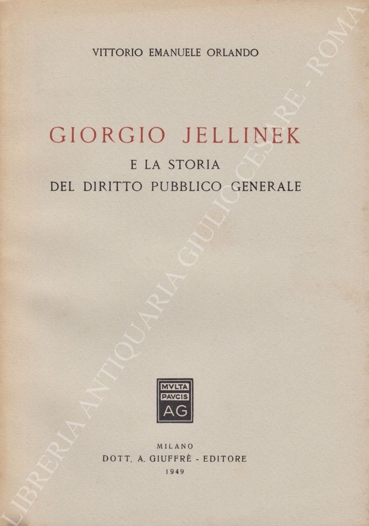 Giorgio Jellinek e la storia del diritto pubblico generale