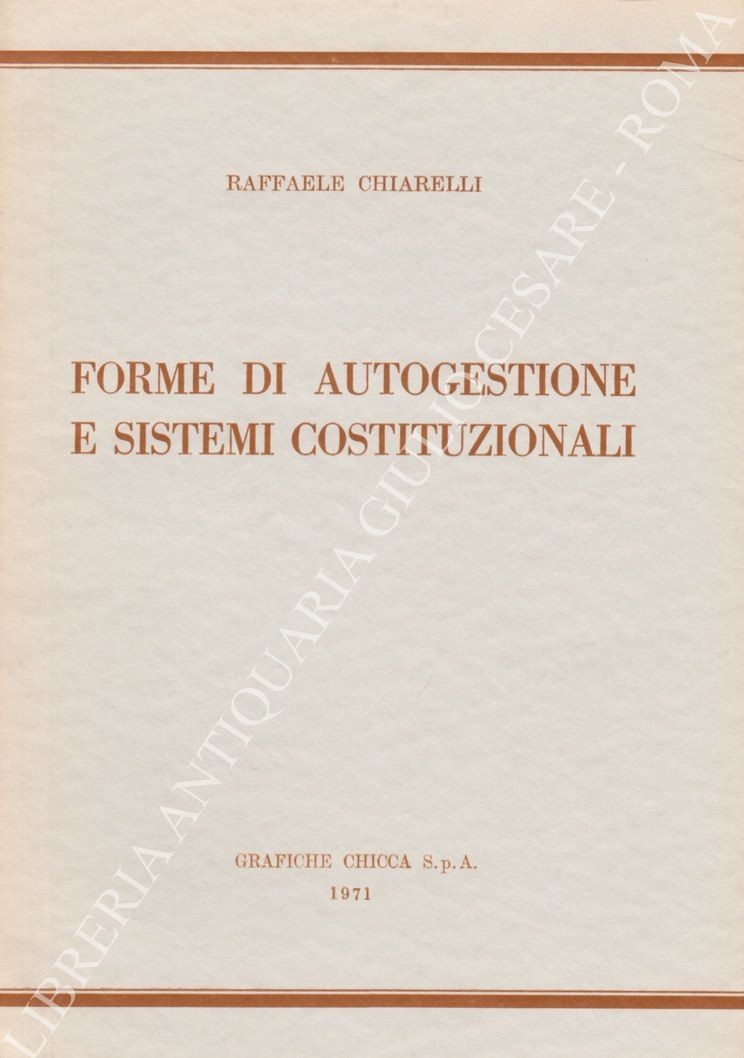 Forme di autogestione e sistemi costituzionali