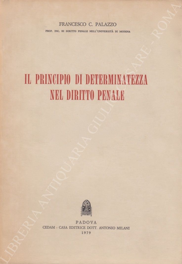 Il principio di determinatezza nel diritto penale