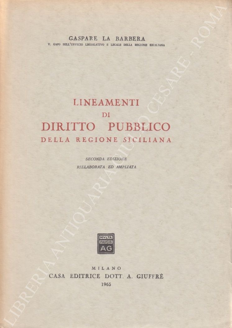Lineamenti di diritto pubblico della regione siciliana