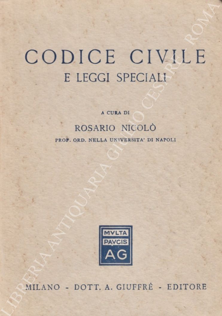 Codice civile e leggi speciali