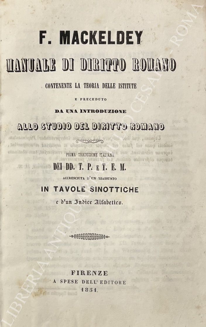 Manuale di diritto romano